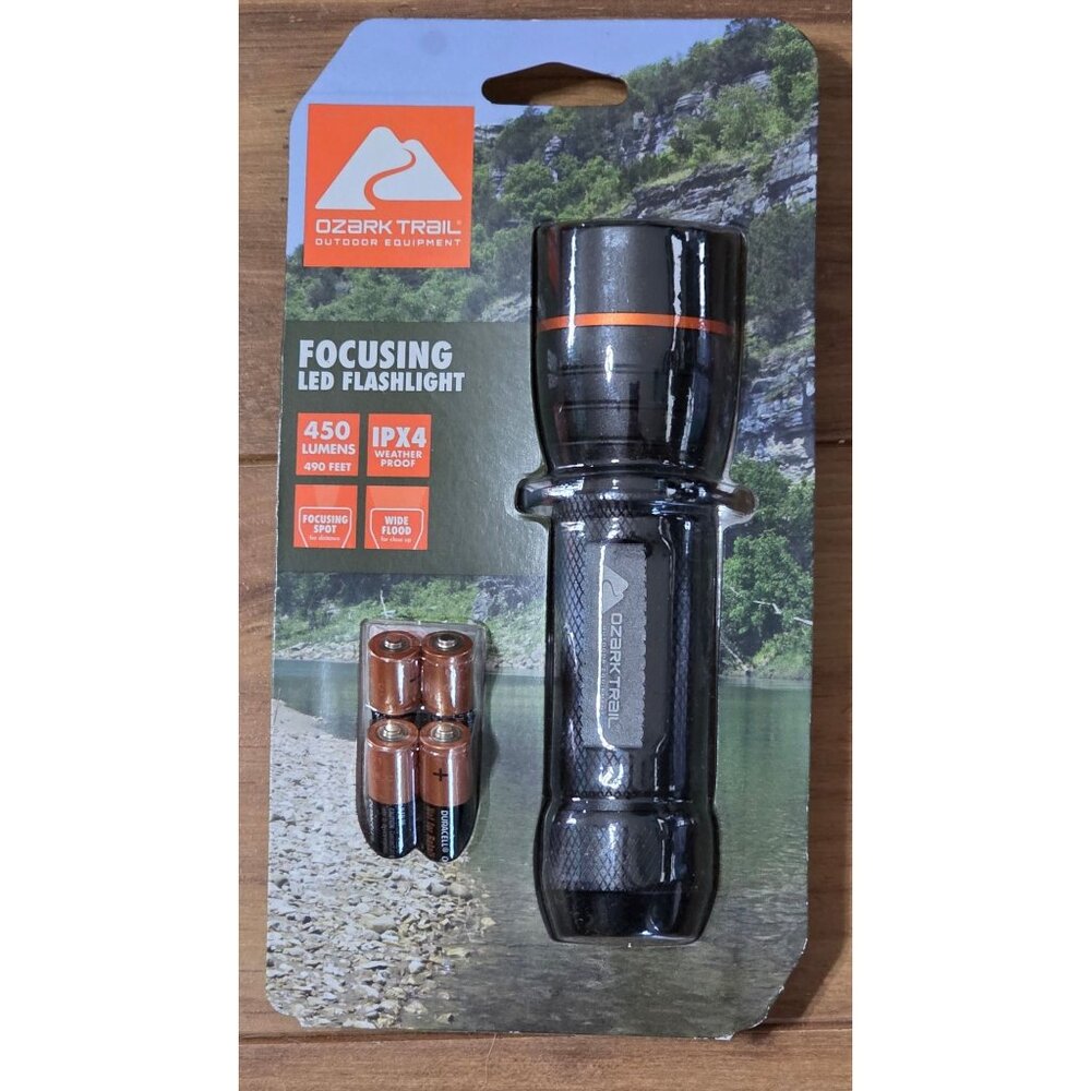 Ozark Trail Outdoor Equipment Focusing LED Flashlight 450 lumens New